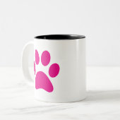 2 Couleurs Tasse de café Empreinte de patte (Devant gauche)