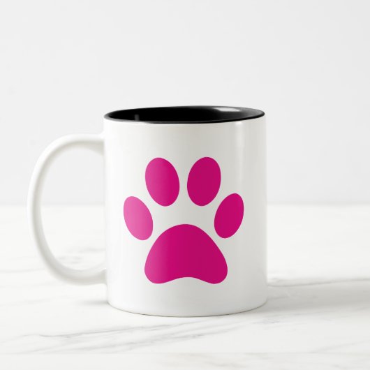 2 Couleurs Tasse de café Empreinte de patte (Gauche)