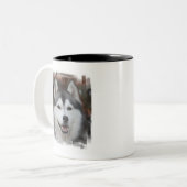 2 Couleurs Tasse de café enrouée de chien (Devant gauche)