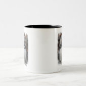 2 Couleurs Tasse de café enrouée de chien (Centre)