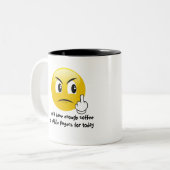 2 Couleurs Tasse de café et de café de doigts moyens (emoji) (Devant gauche)