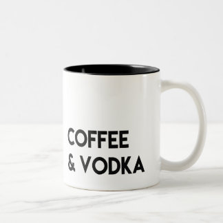 2 Couleurs Tasse de café et de vodka, cadeau drôle, par