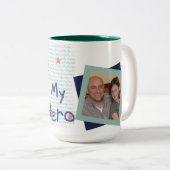 2 Couleurs Tasse de café faite sur commande de papa de fête (Devant droit)