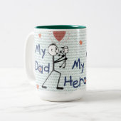 2 Couleurs Tasse de café faite sur commande de papa de fête (Devant gauche)