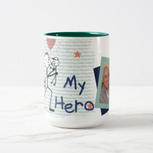 2 Couleurs Tasse de café faite sur commande de papa de fête