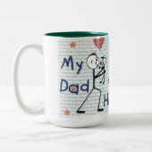 2 Couleurs Tasse de café faite sur commande de papa de fête (Gauche)
