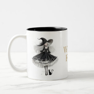 2 Couleurs Tasse de café gothique Carburant de Sorcière