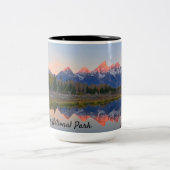 2 Couleurs Tasse de café grande de parc national de Teton (Centre)