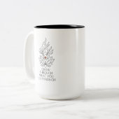 2 Couleurs Tasse de café graphique inspirante (Devant gauche)