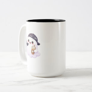 2 Couleurs Tasse de café Halloween avec un joli fantôme   Gi 