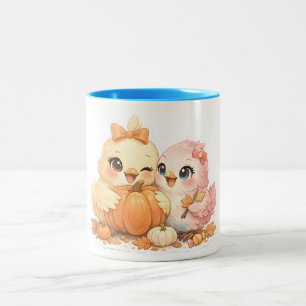 2 Couleurs Tasse de café Halloween pour amis oiseaux heureux