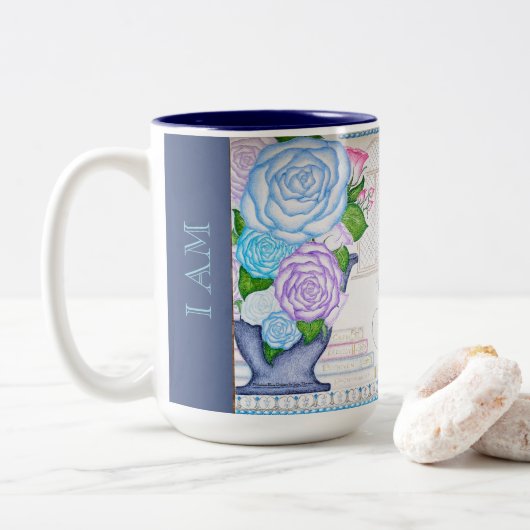 2 Couleurs Tasse de café Harmonie Intérieure (Avec donut)