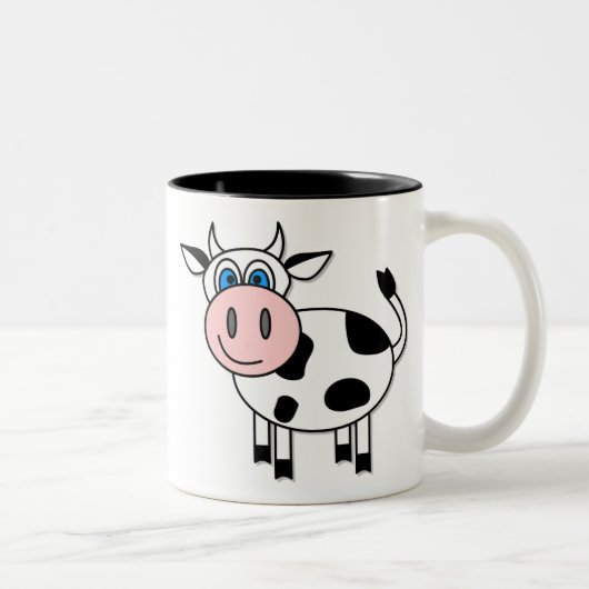2 Couleurs Tasse de café heureuse de vache à garçon (Droit)