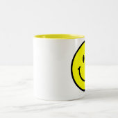 2 Couleurs Tasse de café heureuse de visage (Centre)
