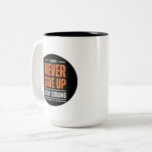 2 Couleurs Tasse de café Inspirante Ne jamais Abandonner