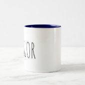 2 Couleurs Tasse de café intérieure d'intérieur de bleu (Centre)