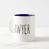 2 Couleurs Tasse de café intérieure d'intérieur de bleu (Devant gauche)