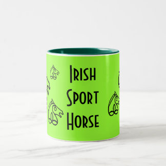 2 Couleurs Tasse de café irlandaise de cheval de sport