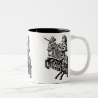Tasse de café médiévale de chevaliers