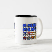 2 Couleurs Tasse de café Menu Pi Drôle – Cadeau pour les amat (Devant droit)