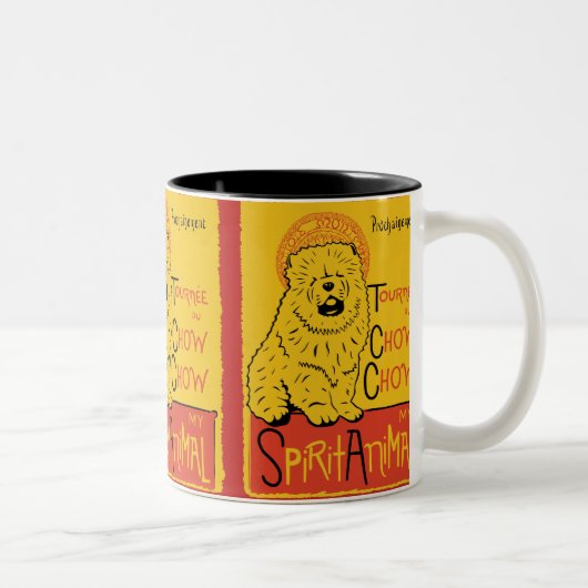 2 Couleurs Tasse de café mignonne de chien de bouffe de (Droit)