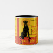 2 Couleurs Tasse de café mignonne de chien de chien-loup (Centre)