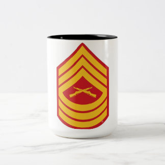 2 Couleurs Tasse de café militaire de grade de sergent d'arti