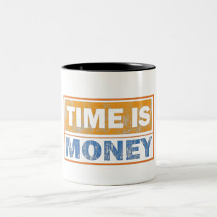 2 Couleurs Tasse de café motivationnelle « Le temps, c'est de