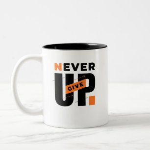 2 Couleurs Tasse De Café Motivationnelle « Ne Jamais Abandonn