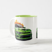 2 Couleurs Tasse de café Muscle Car (Devant gauche)