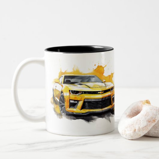 2 Couleurs Tasse de café Muscle Car (Avec donut)
