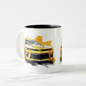 2 Couleurs Tasse de café Muscle Car (Devant gauche)