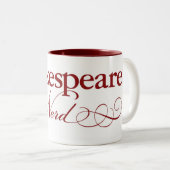 2 Couleurs Tasse de café nerd de Shakespeare (Devant droit)