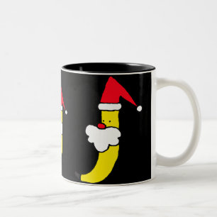 2 Couleurs Tasse de café noir de banane de Père Noël de CL