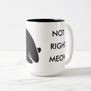 2 Couleurs Tasse de café non droite de Meow