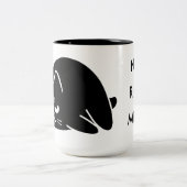 2 Couleurs Tasse de café non droite de Meow (Centre)