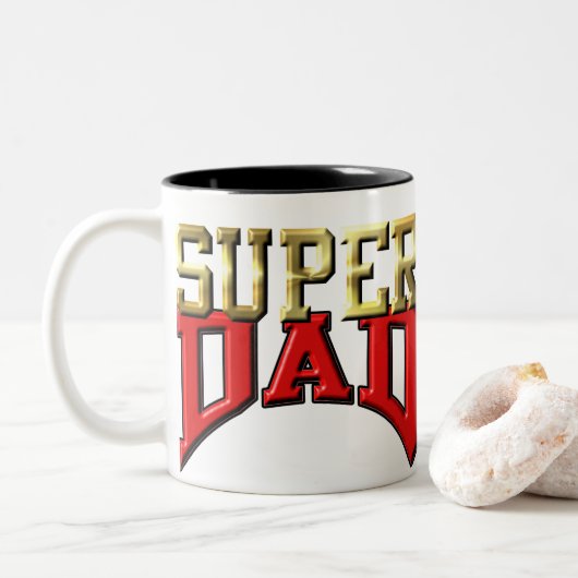 2 Couleurs Tasse de café - "PAPA SUPERBE " (Avec donut)