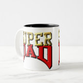 2 Couleurs Tasse de café - "PAPA SUPERBE " (Devant gauche)