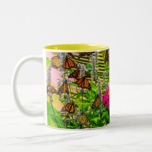 2 Couleurs Tasse de café Papillons monarques (Gauche)