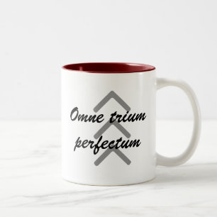 2 Couleurs Tasse de café "perfectum de trium d'Omne "