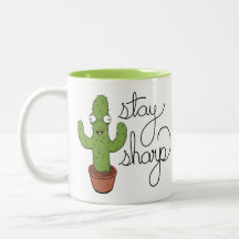 Tasse de café pointue de séjour drôle de cactus