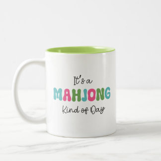 2 Couleurs Tasse de café pour amateur de Mahjong