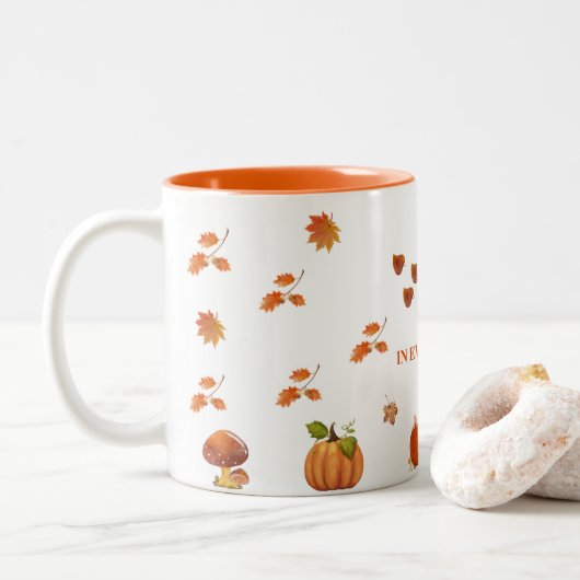 2 Couleurs Tasse de café pour la saison automnale (Avec donut)