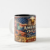 2 Couleurs Tasse de café pour le 250e anniversaire de l'Améri (Devant gauche)