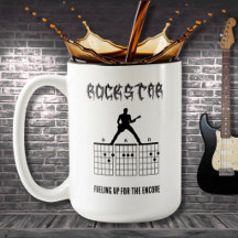 Tasse de café pour papa rockstar cool avec accord