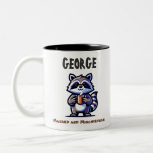 2 Couleurs Tasse de café Raton laveur Drôle Mignon