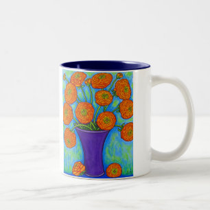 2 Couleurs Tasse de café rayonnante de Ranunculus