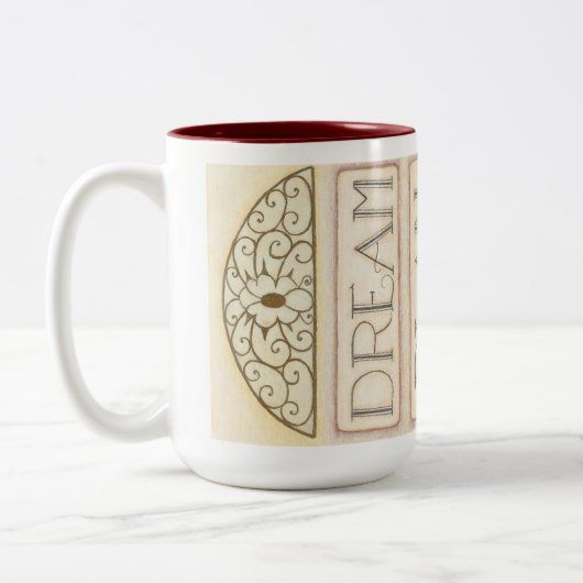 2 Couleurs Tasse de café « Rêver Planifier Construire Répéter (Gauche)