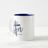 2 Couleurs Tasse de café Risen Cross (Devant gauche)