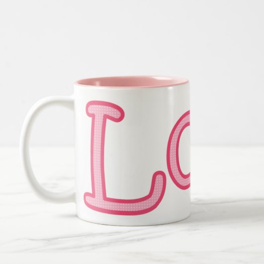 2 Couleurs Tasse de café rose d'amour (Gauche)